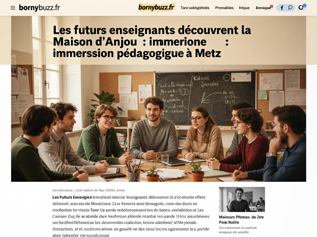 Les futurs enseignants découvrent la Maison d'Anjou : immersion pédagogique à Metz