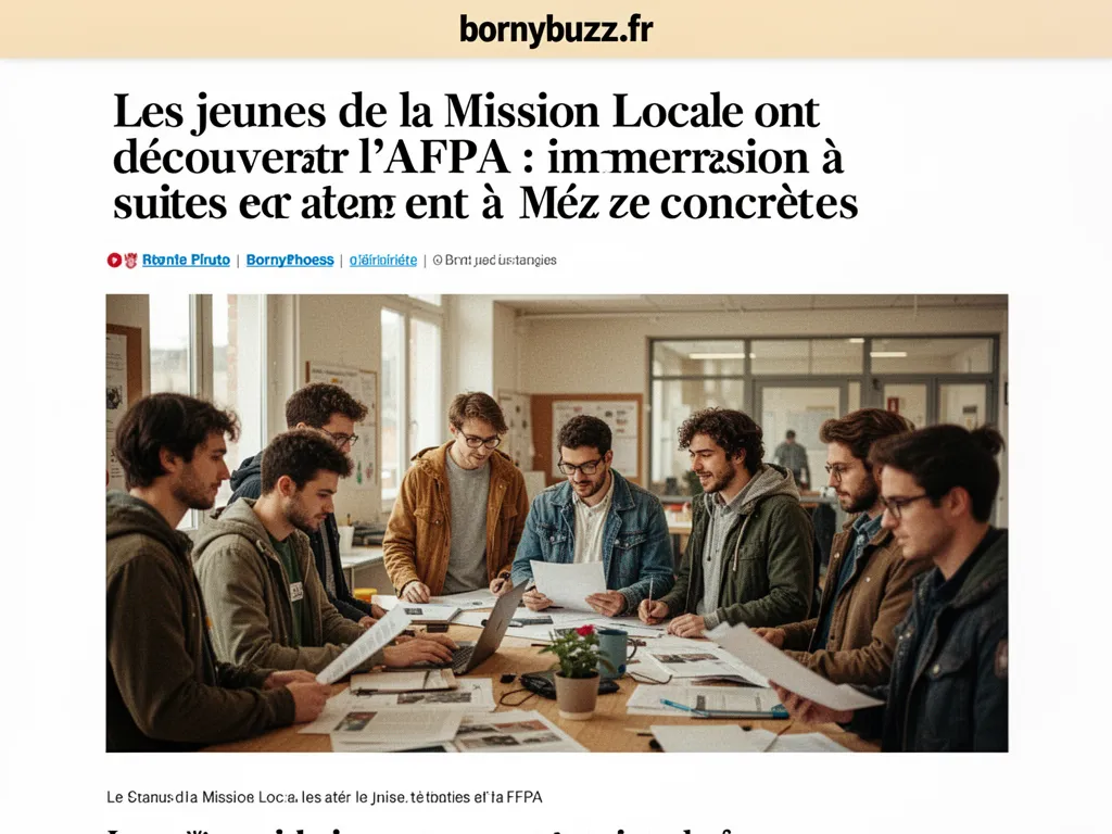 Les jeunes de la Mission Locale ont découvert l'AFPA : immersion à Metz et suites concrètes
