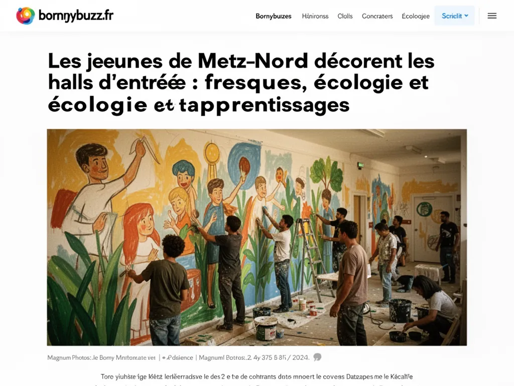 Les jeunes de Metz‑Nord décorent les halls d’entrée : fresques, écologie et apprentissages