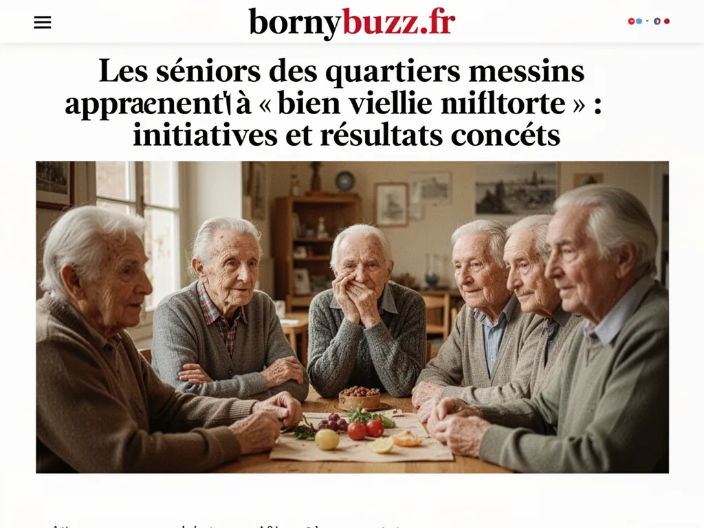 Les séniors des quartiers messins apprennent à « bien vieillir » : initiatives et résultats concrets