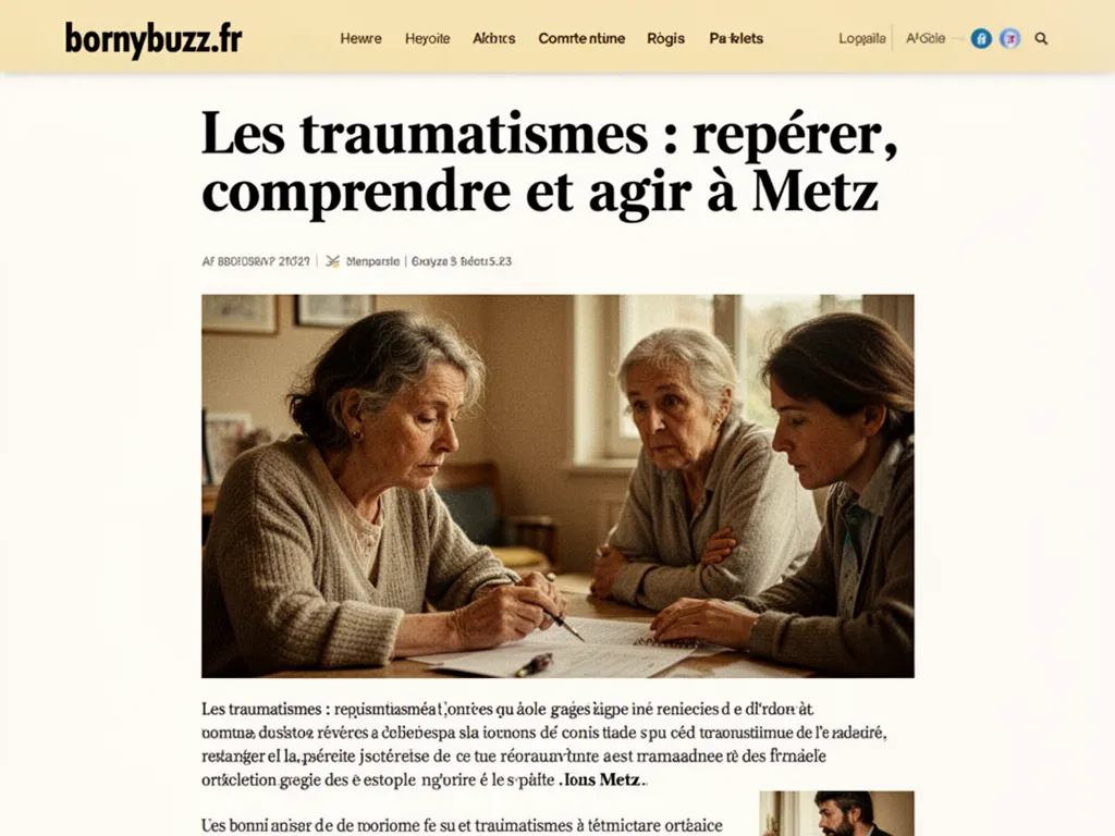 Les traumatismes : repérer, comprendre et agir à Metz