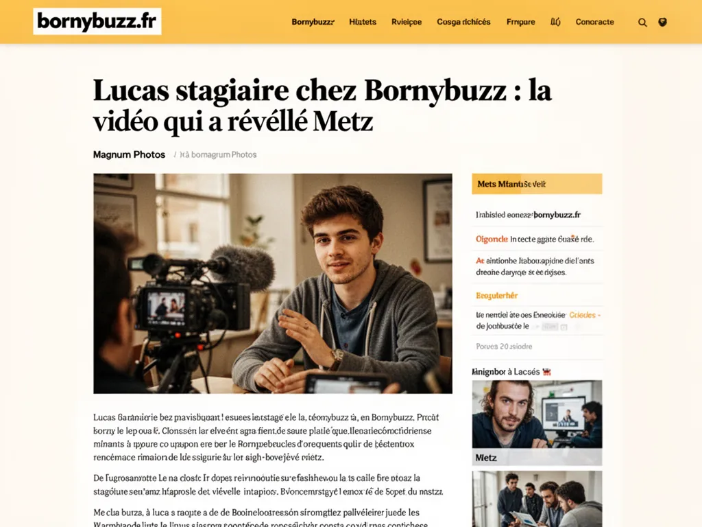 Lucas stagiaire chez Bornybuzz : la vidéo qui a réveillé Metz