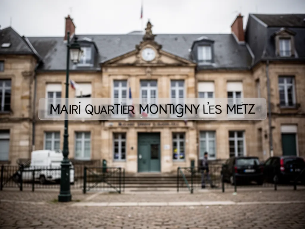 Façade d’un bâtiment municipal de quartier à Montigny lès Metz, avec entrée, trottoir et environnement urbain proche