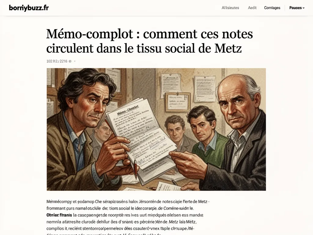 Mémo-complot : comment ces notes circulent dans le tissu social de Metz