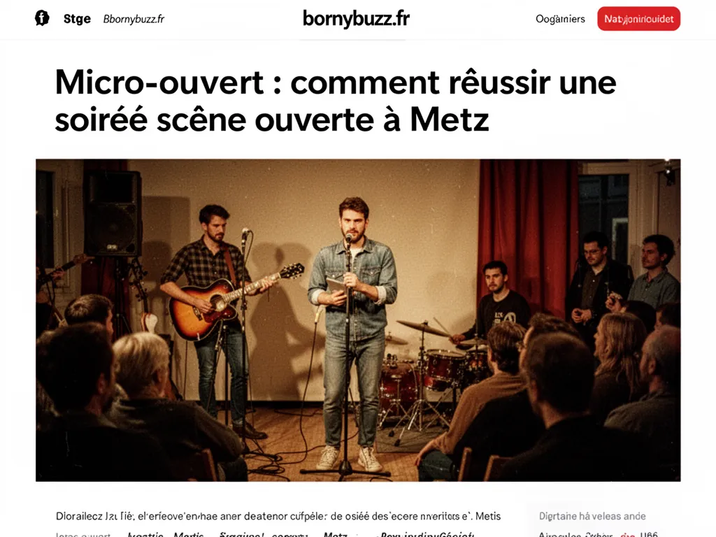 Micro-ouvert : comment réussir une soirée scène ouverte à Metz