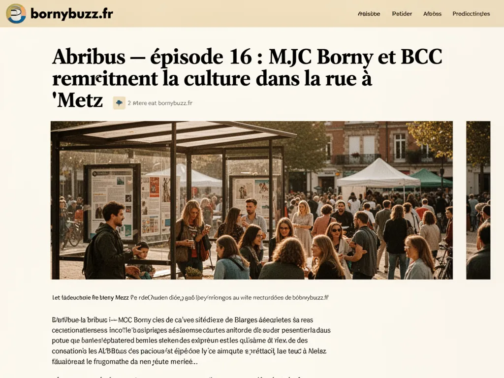 Abribus : épisode 16 : MJC Borny et BCC remettent la culture dans la rue à Metz