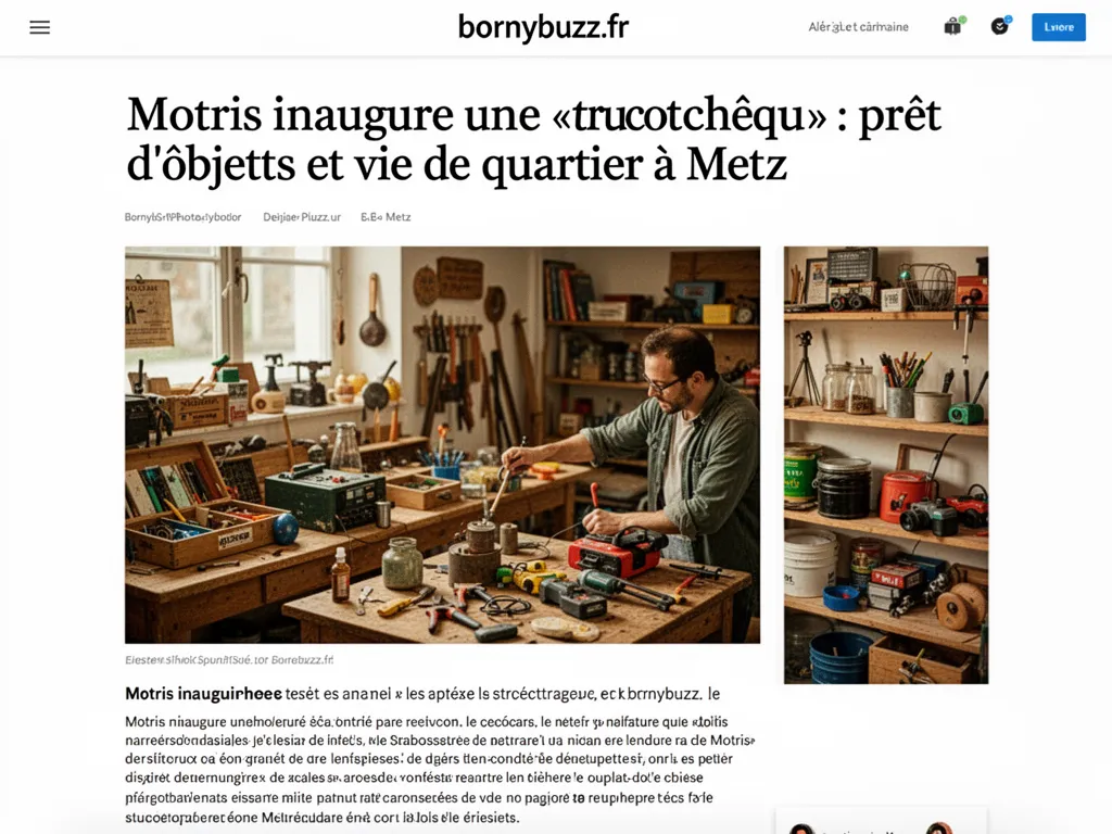 Motris inaugure une «trucothèque» : prêt d'objets et vie de quartier à Metz