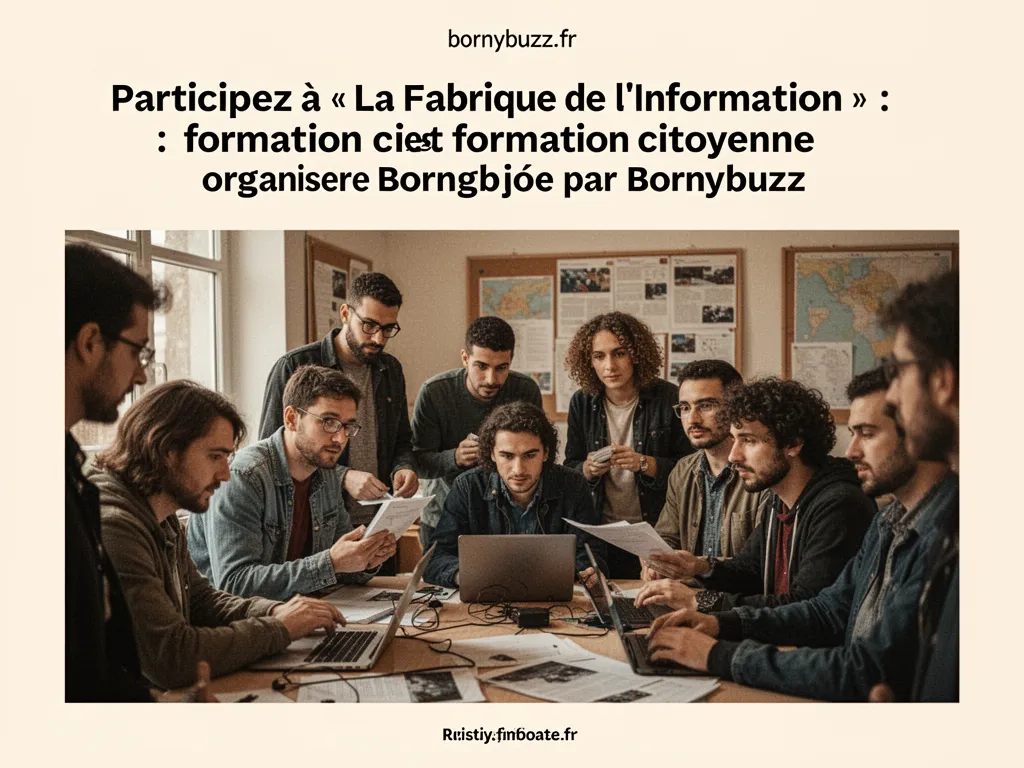 Participez à « La Fabrique de l'Information » : formation citoyenne organisée par Bornybuzz