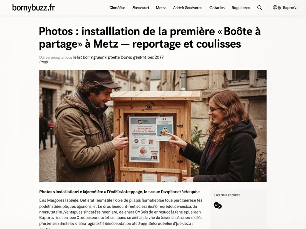 Photos : installation de la première « Boîte à partage » à Metz : reportage et coulisses