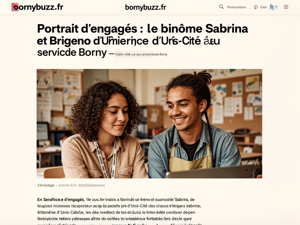 Portrait d'engagés : le binôme Sabrina et Brigeno d'Unis-Cité - au service de Borny