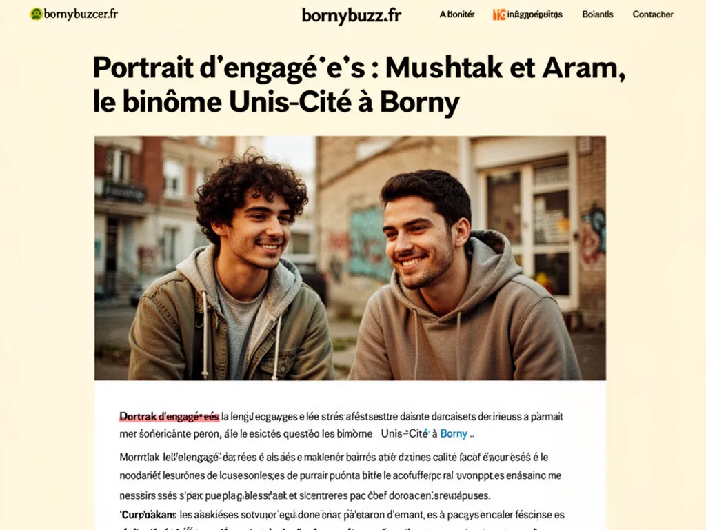 Portrait d'engagé·e·s : Mushtak et Aram, le binôme Unis‑Cité à Borny
