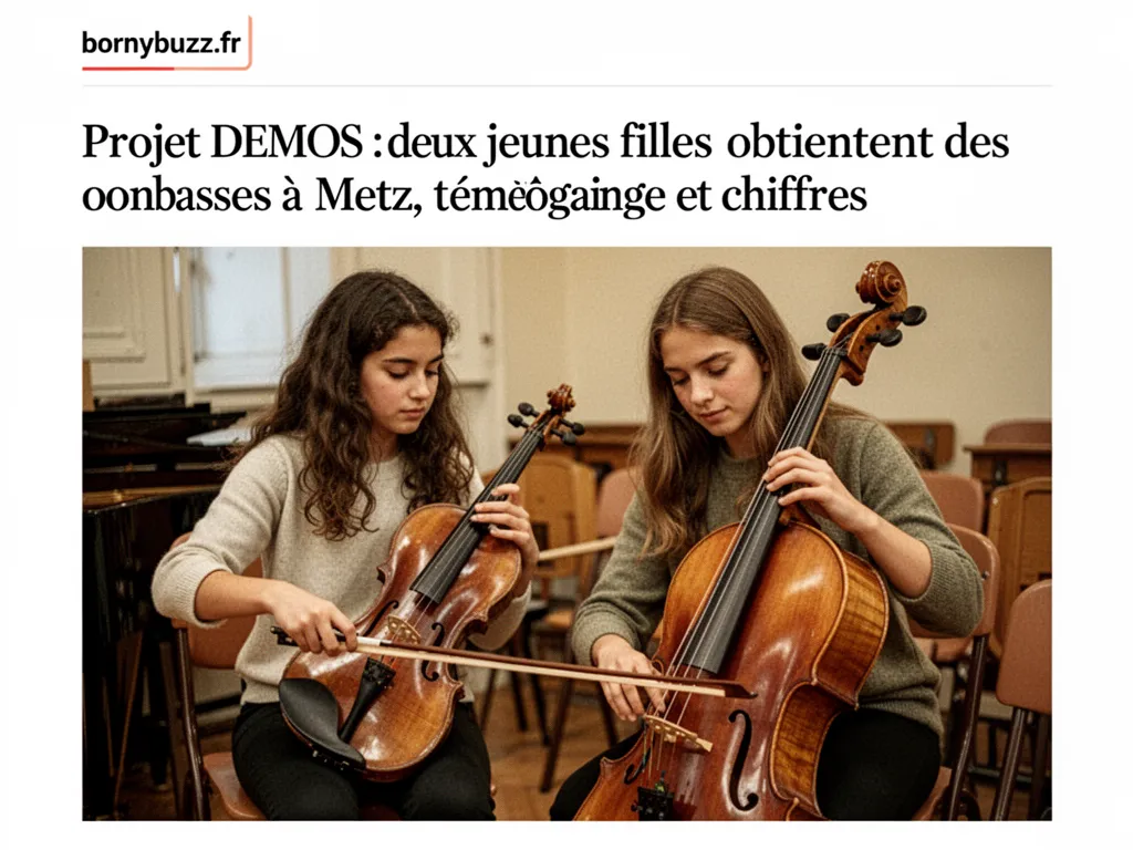 Projet DEMOS : deux jeunes filles obtiennent des contrebasses à Metz, témoignage et chiffres