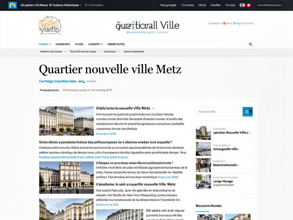 Une avenue large bordée d’immeubles en pierre près de la gare de Metz, avec passants, commerces et façades de style urbain