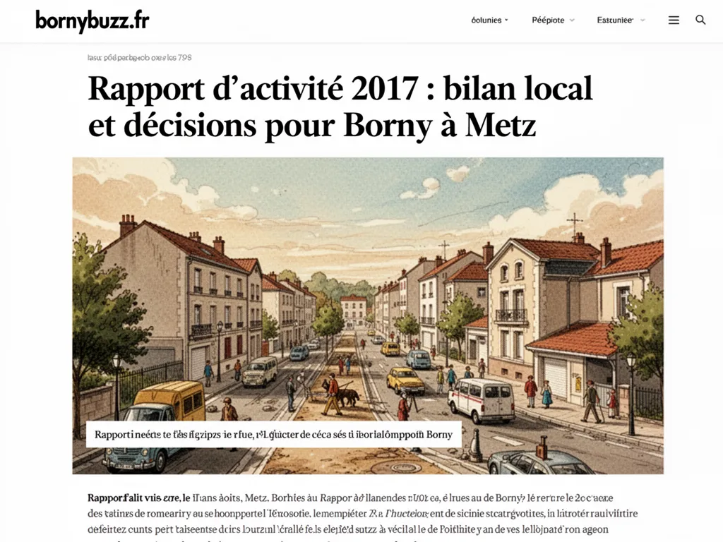 Rapport d'activité 2017 : bilan local et décisions pour Borny à Metz