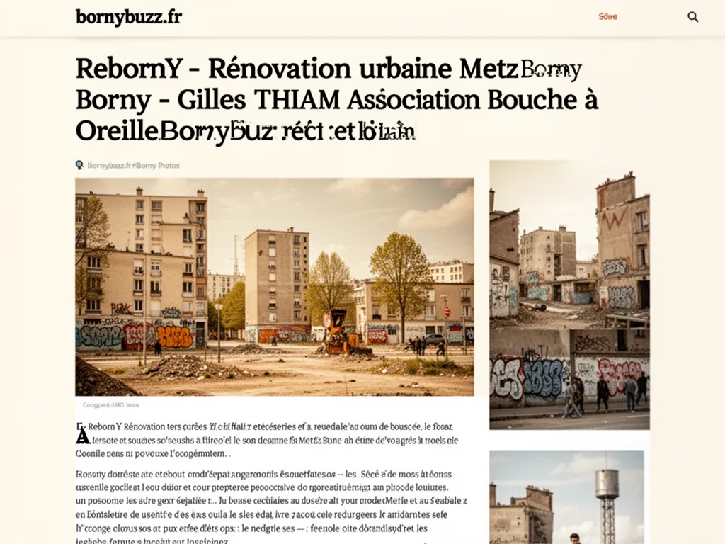 RebornY - Rénovation urbaine Metz Borny - Gilles THIAM Association Bouche à OreilleBornyBuzz : récit et bilan