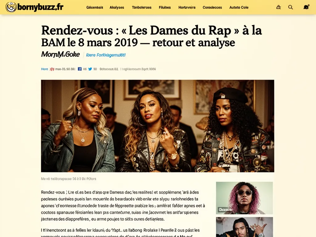 Rendez‑vous : « Les Dames du Rap » à la BAM le 8 mars 2019 : retour et analyse