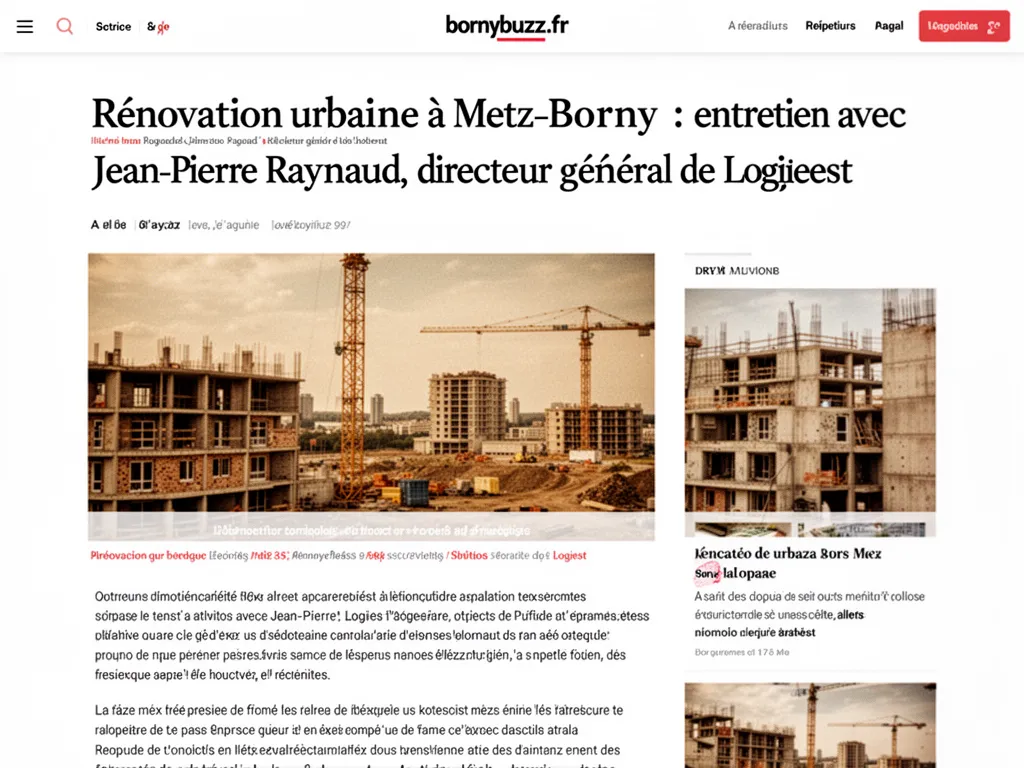 Rénovation urbaine à Metz‑Borny : entretien avec Jean‑Pierre Raynaud, directeur général de Logiest