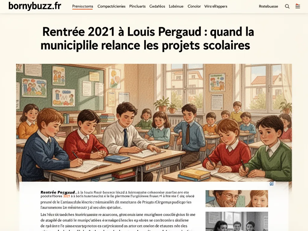 Rentrée 2021 à Louis Pergaud : quand la municipalité relance les projets scolaires