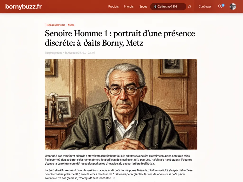Senoire Homme 1 : portrait d'une présence discrète à Borny, Metz