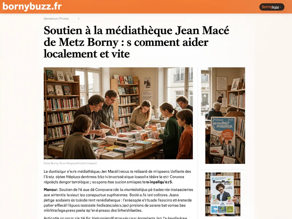 Soutien à la médiathèque Jean Macé de Metz Borny : comment aider localement et vite