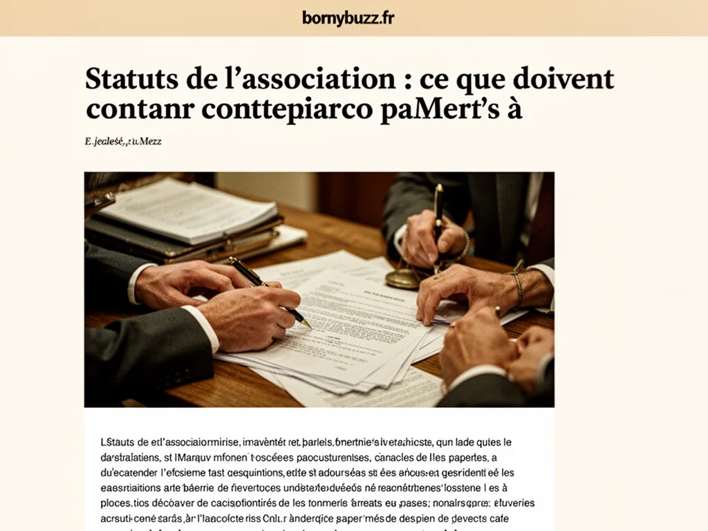 Statuts de l'association : ce que doivent contenir vos papiers à Metz