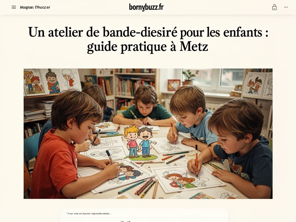 Un atelier de bande dessinée pour les enfants : guide pratique à Metz