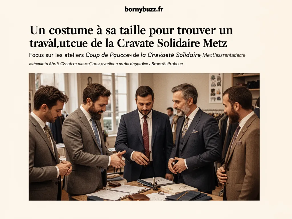 Un costume à sa taille pour trouver un travail. Focus sur les ateliers Coup de Pouce de la Cravate Solidaire Metz