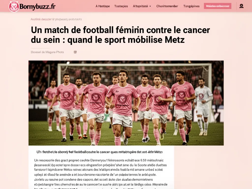 Un match de football féminin contre le cancer du sein : quand le sport mobilise Metz