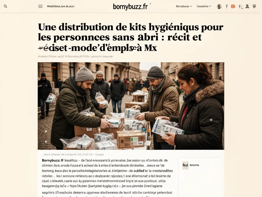 Une distribution de kits hygiéniques pour les personnes sans abri : récit et mode d'emploi à Metz