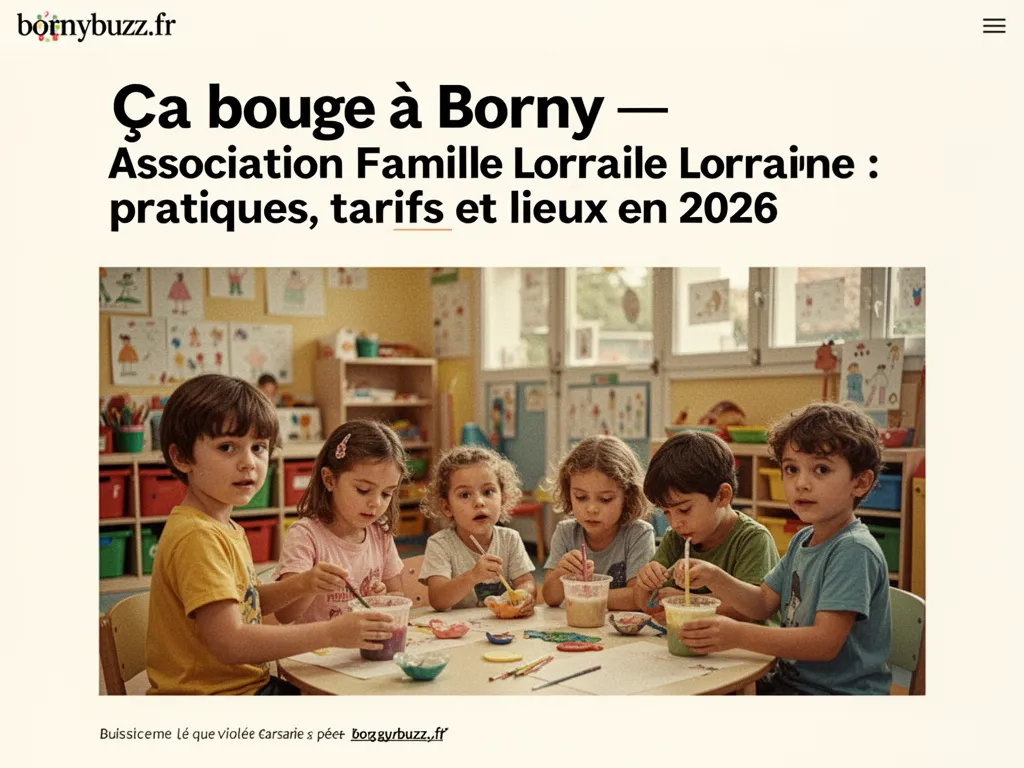 Ça bouge à Borny : Association Famille Lorraine : pratiques, tarifs et lieux en 2026