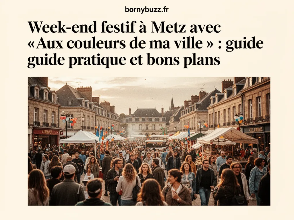 Week-end festif à Metz avec « Aux couleurs de ma ville » : guide pratique et bons plans