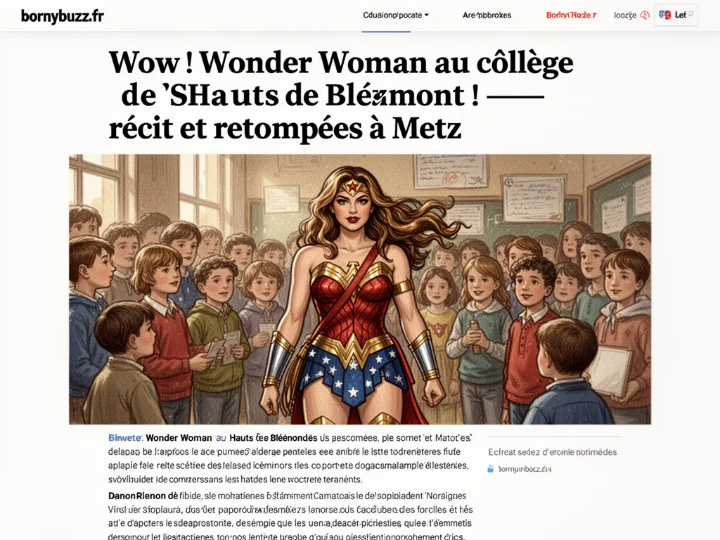 Wow ! Wonder Woman au collège des Hauts de Blémont ! : récit et retombées à Metz